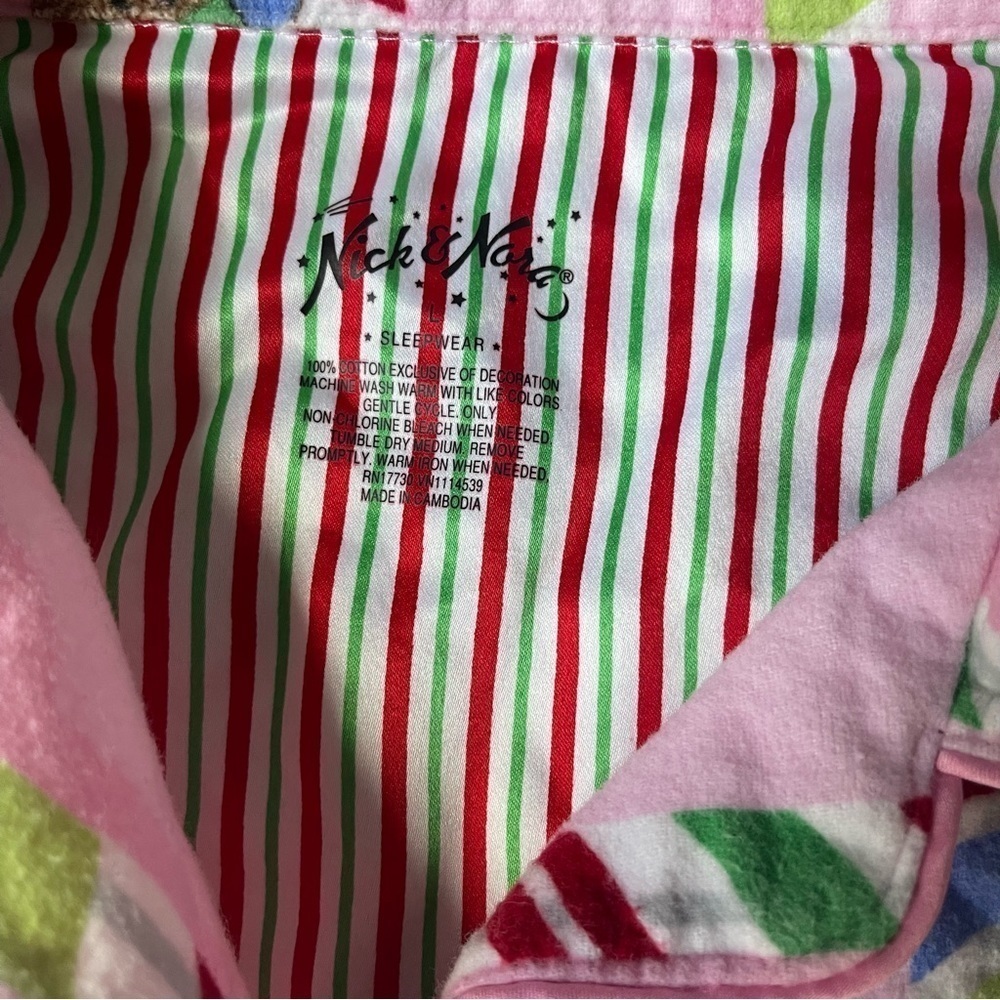 Nick & Nora Sock Monkey Flannel  Pajamas - Picture 5 of 7